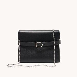 Senreve Women's Large Soft Black Cavalla Satchel Piccola Leather Clutch $1100